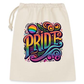 Célébrez l’amour et la diversité avec fierté, LGBTQ+ - Sac cadeau 40 x 50 cm - nature - Devant