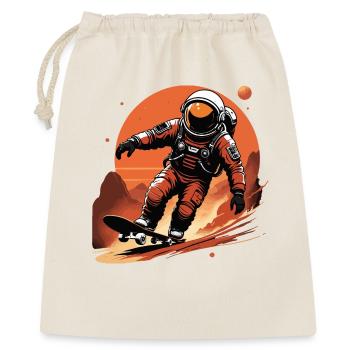 Astronaute faisant la course sur une planche à roulettes sur Mars - Sac cadeau 40 x 50 cm - nature - Devant