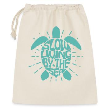 Sea Turtle Slow Living by the Sea Illustration - Gift Bag 40 x 50 cm - nature - Front