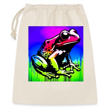 Frosch - Geschenkbeutel aus Baumwolle (40 x 50 cm) - Natur - Vorne