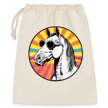 Lunettes de soleil décontractées à motif cheval - Sac cadeau 40 x 50 cm - nature - Devant
