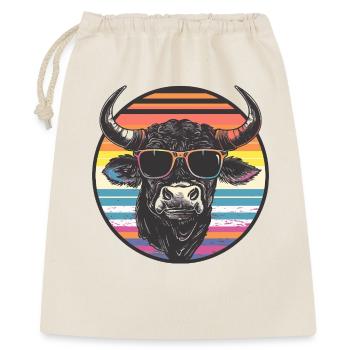 Casual bison with sunglasses - Gift Bag 40 x 50 cm - nature - Front