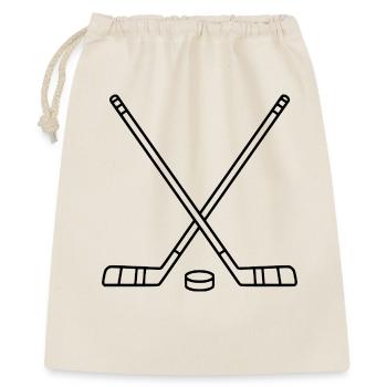 Energetische Hockeykunst -Hockey - Geschenkbeutel aus Baumwolle (40 x 50 cm) - Natur - Vorne