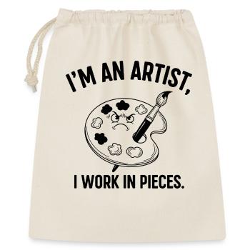 I Work in Pieces Palette - Gift Bag 40 x 50 cm - nature - Front