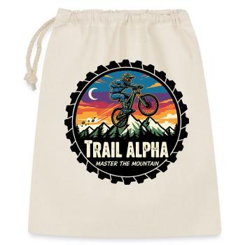 Trail Alpha meistert den Berg - Geschenkbeutel aus Baumwolle (40 x 50 cm) - Natur - Vorne