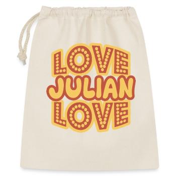 Geschenk für Julian - Geschenkbeutel aus Baumwolle (40 x 50 cm) - Natur - Vorne