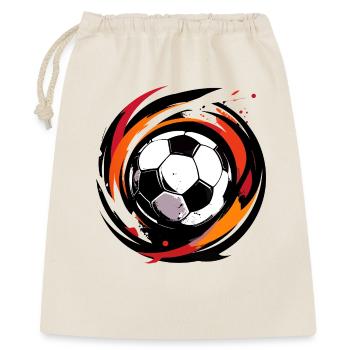 Farbwirbel Fußballball Fussball Deutschland Farben - Geschenkbeutel aus Baumwolle (40 x 50 cm) - Natur - Vorne