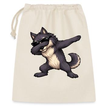 Dabbing Werwolf - Geschenkbeutel aus Baumwolle (40 x 50 cm) - Natur - Vorne