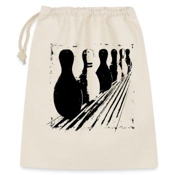Bowling - Geschenkbeutel aus Baumwolle (40 x 50 cm) - Natur - Vorne