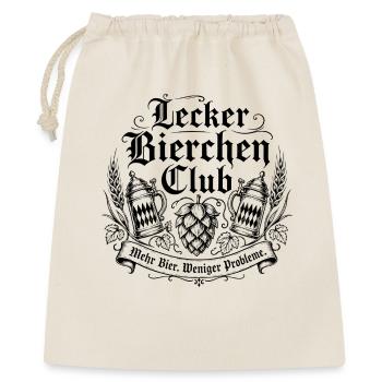 Lecker Bierchen Club Mehr Bier Weniger Probleme - Geschenkbeutel aus Baumwolle (40 x 50 cm) - Natur - Vorne