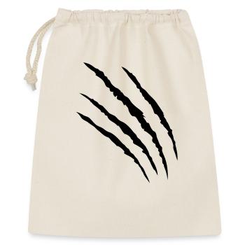kratzer tatze klaue claws pfote - Geschenkbeutel aus Baumwolle (40 x 50 cm) - Natur - Vorne