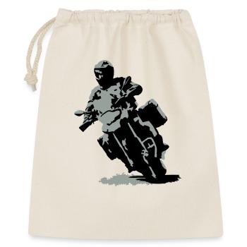 Reiseenduro klein - Geschenkbeutel aus Baumwolle (40 x 50 cm) - Natur - Vorne