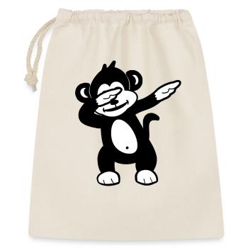 Monochromer Panda Wink Doodle - Geschenkbeutel aus Baumwolle (40 x 50 cm) - Natur - Vorne