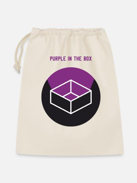 purple in the box - Geschenkbeutel aus Baumwolle (40 x 50 cm) - Natur