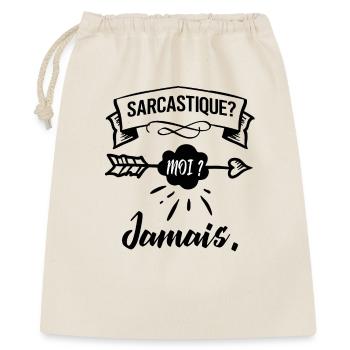 sarcastique? moi? jamais. - Sac cadeau 40 x 50 cm - nature - Devant