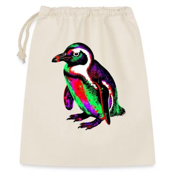 Pinguin - Geschenkbeutel aus Baumwolle (40 x 50 cm) - Natur - Vorne