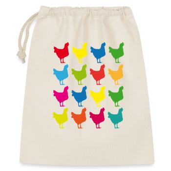 Colorful Chickens Silhouette Graphic - Gift Bag 40 x 50 cm - nature - Front