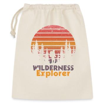 Explorateur en plein air rétro randonnée Nature motif - Sac cadeau 40 x 50 cm - nature - Devant