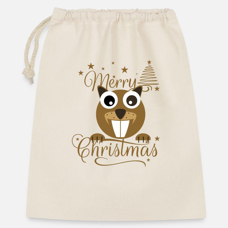 Merry Chrysstman's Squirrel - Gift Bag 40 x 50 cm - nature