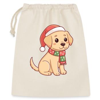 Puppy Christmas Sparkly - Gift Bag 40 x 50 cm - nature - Front