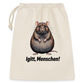 Rat dans le style artistique - Sac cadeau 40 x 50 cm - nature - Devant