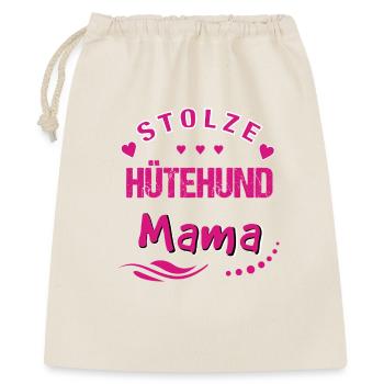 Stolze Hütehund Mama  - Geschenkbeutel aus Baumwolle (40 x 50 cm) - Natur - Vorne