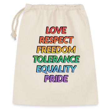 Gay pride values in rainbow colours - Gift Bag 40 x 50 cm - nature - Front