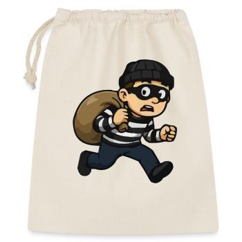 Cartoon Thief with Mask and Pouch - Gift Bag 40 x 50 cm - nature - Front