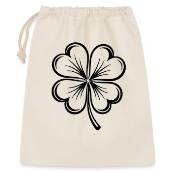 Trèfle à quatre feuilles  - Sac cadeau 40 x 50 cm - nature - Devant