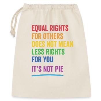 LGBT - Gleiche Rechte für andere - Geschenkbeutel aus Baumwolle (40 x 50 cm) - Natur - Vorne