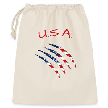 USA claw cuts America - Geschenkbeutel aus Baumwolle (40 x 50 cm) - Natur - Vorne