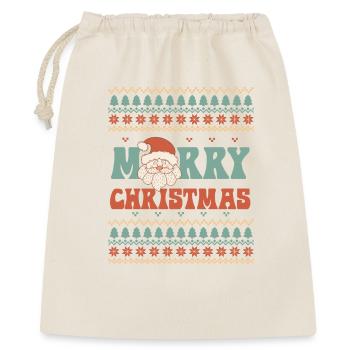 Hässlicher Weihnachtspullover - Geschenkbeutel aus Baumwolle (40 x 50 cm) - Natur - Vorne
