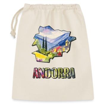 Watercolor Map Andorra - Gift Bag 40 x 50 cm - nature - Front