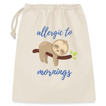 Allergique aux matins - Sac cadeau 40 x 50 cm - nature - Devant
