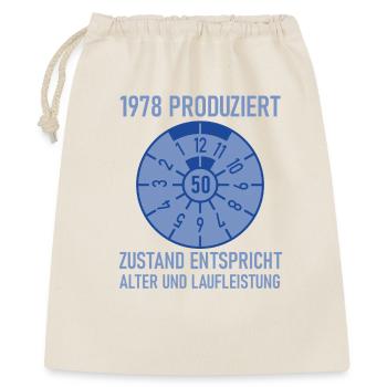 1978 Née 50e anniversaire Réglage de voitures - Sac cadeau 40 x 50 cm - nature - Devant