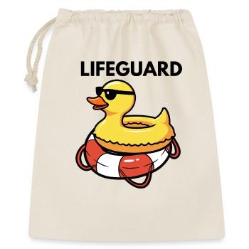 Caneton Maître Nageur Bouée Humour Été Cool - Sac cadeau 40 x 50 cm - nature - Devant