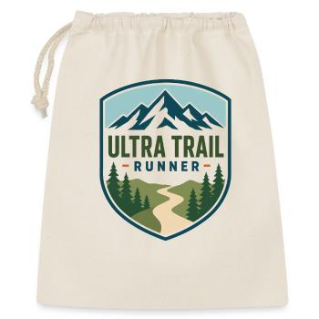 Ultra Trail Runner Mountain Shield - Gift Bag 40 x 50 cm - nature - Front
