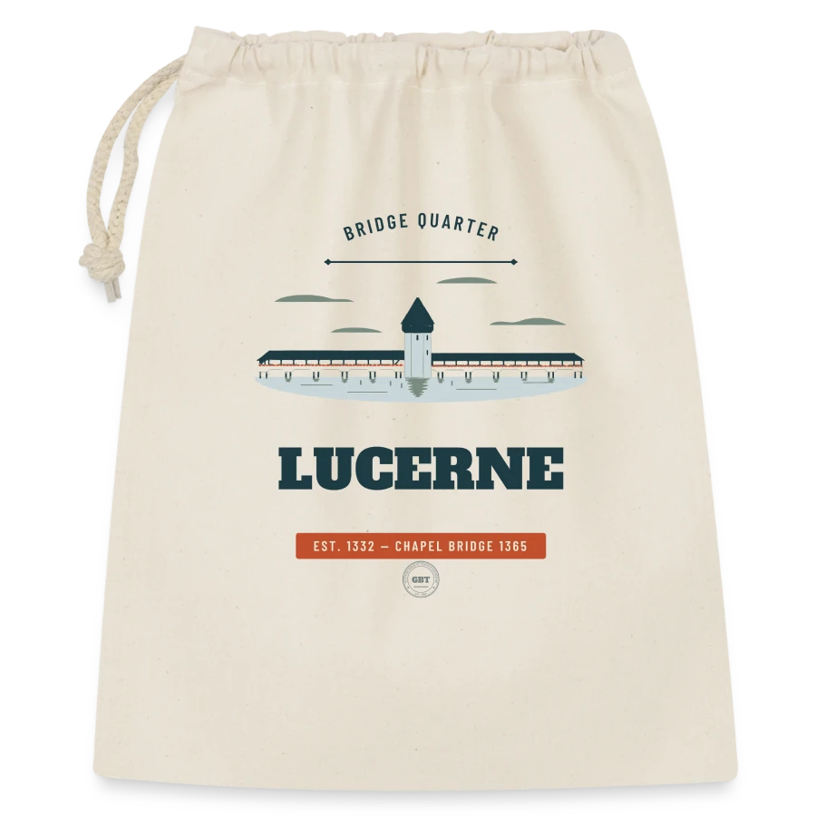Lucerne badge on a gift bag 40 x 50 cm, nature