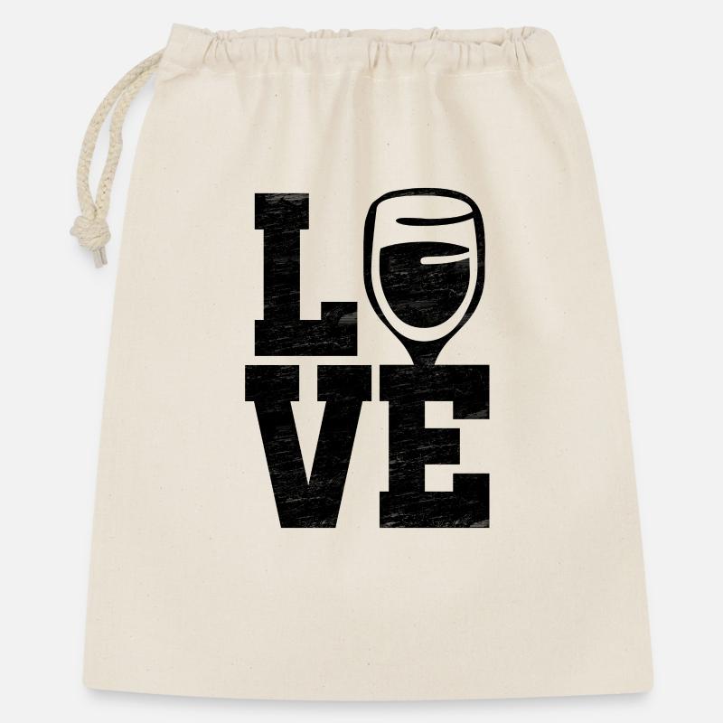 Vin d'amour - Sac cadeau 40 x 50 cm - nature