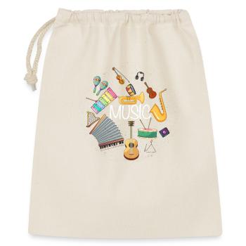 Art du cercle des instruments de musique - Sac cadeau 40 x 50 cm - nature - Devant