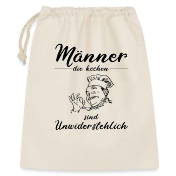 Les hommes qui cuisinent sont irrésistibles - Sac cadeau 40 x 50 cm - nature - Devant