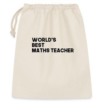 Bester Mathelehrer Mathematik Lehrer - Geschenkbeutel aus Baumwolle (40 x 50 cm) - Natur - Vorne