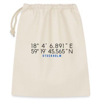 Stockholm Coordinates Chart - Gift Bag 40 x 50 cm - nature - Front