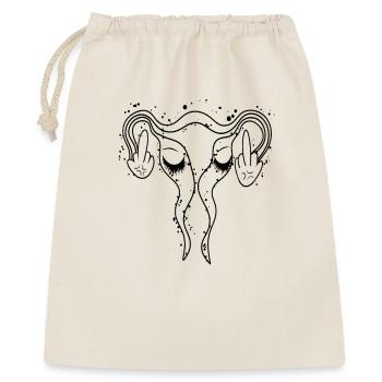 Fuck off utérus avec des cils - Sac cadeau 40 x 50 cm - nature - Devant