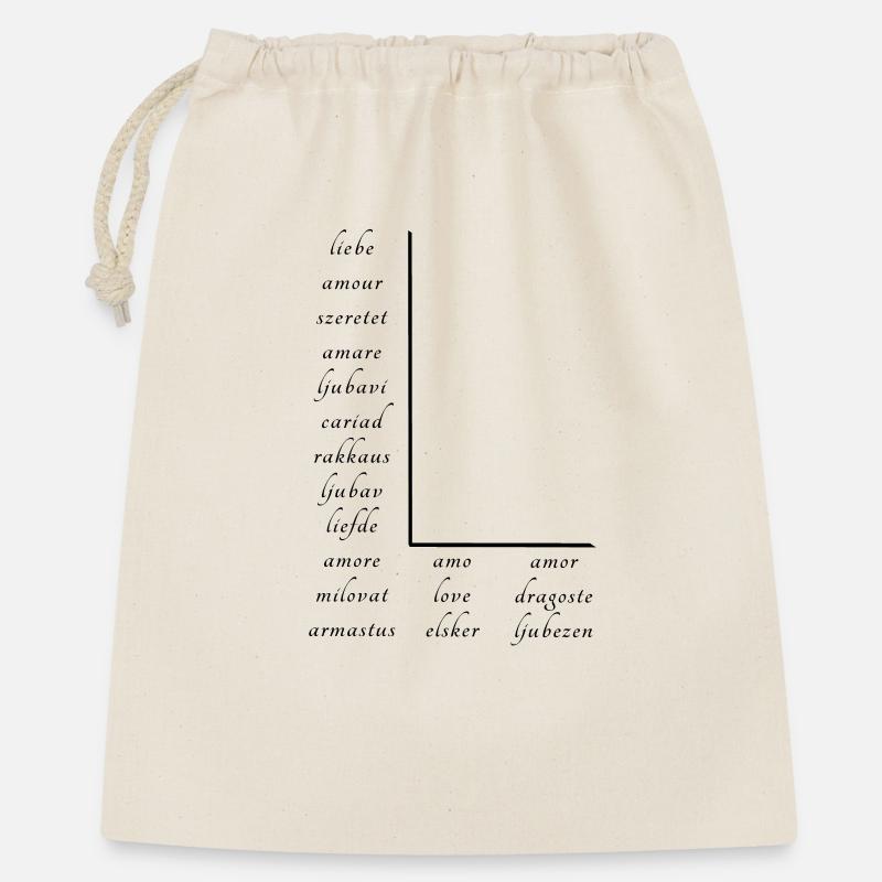 Love on many different languages - Gift Bag 40 x 50 cm - nature