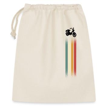 Mofa Mofafahrer Retro Vintage - Geschenkbeutel aus Baumwolle (40 x 50 cm) - Natur - Vorne