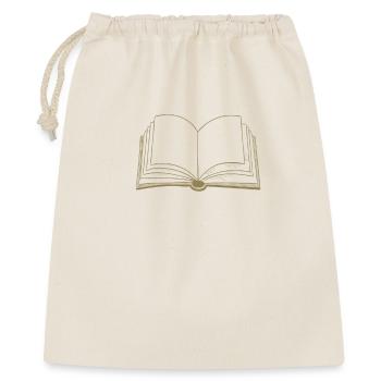 Bücher offenes Buch - Geschenkbeutel aus Baumwolle (40 x 50 cm) - Natur - Vorne