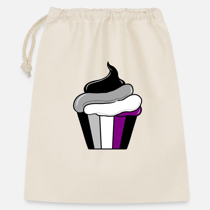 Ace Pride Cupcake - Geschenkbeutel aus Baumwolle (40 x 50 cm) - Natur