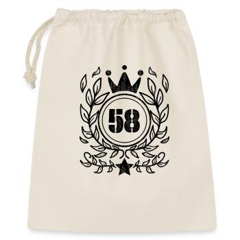 58 - Born year Year of birth 1958 - Gift Bag 40 x 50 cm - nature - Front