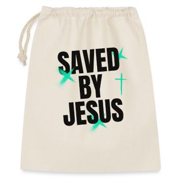 Sauvé par Jésus - Sac cadeau 40 x 50 cm - nature - Devant